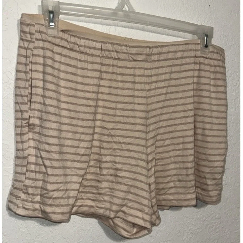 Soma Cool Nights Luxe Pajama Shorts Striped Sleepwear Size M 570311531